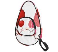 lcndlsoe Ping Pong Paddle Bag, Life Heart Brain Electricity Table Tennis Racket Cover Case