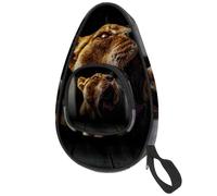lcndlsoe Ping Pong Paddle Bag, Lion Open Mouth Table Tennis Racket Cover Case