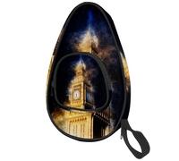 lcndlsoe Ping Pong Paddle Bag, London Big Ben Table Tennis Racket Cover Case