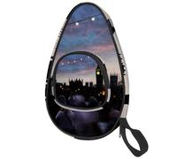lcndlsoe Ping Pong Paddle Bag, London Buliding Evening Table Tennis Racket Cover Case