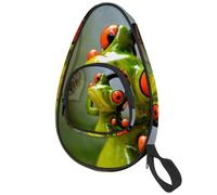 lcndlsoe Ping Pong Paddle Bag, Love Heart Funny Frog Headphone Table Tennis Racket Cover Case