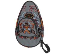 lcndlsoe Ping Pong Paddle Bag, Motorcycle Skull Helmets Cross Table Tennis Racket Cover Case