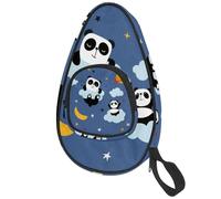 lcndlsoe Ping Pong Paddle Bag, Panda Flying Sky Clouds Star Plants Table Tennis Racket Cover Case