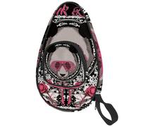 lcndlsoe Ping Pong Paddle Bag, Panda Pink Grasses Rose Table Tennis Racket Cover Case