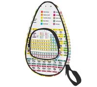 lcndlsoe Ping Pong Paddle Bag, Periodic Table of Elements Table Tennis Racket Cover Case