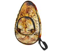 lcndlsoe Ping Pong Paddle Bag, Ravens with Tree of Life Table Tennis Racket Cover Case