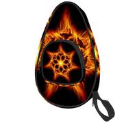 lcndlsoe Ping Pong Paddle Bag, The Burning Hexagon Stars Table Tennis Racket Cover Case