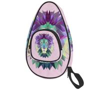 lcndlsoe Ping Pong Paddle Bag, Triangle Lion Table Tennis Racket Cover Case