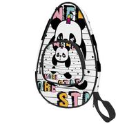 lcndlsoe Ping Pong Paddle Bag, Unicorn Panda I Need More Star Table Tennis Racket Cover Case