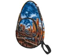 lcndlsoe Ping Pong Paddle Bag, Vintage London Builing Table Tennis Racket Cover Case