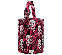 lcndlsoe Women's Bucket Handbag, Cartoon Mermaids Wheel Shells Anchor Fish Pattern Canvas Tote Bag Purses Trendy Shoulder Bag