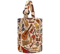 lcndlsoe Women's Bucket Handbag, Cartoon Mermaids Wheel Shells Anchor Fish Pattern Canvas Tote Bag Purses Trendy Shoulder Bag
