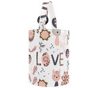 lcndlsoe Women's Bucket Handbag, Fox Squirrel Elk Canvas Tote Bag Purses Trendy Shoulder Bag