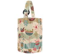 lcndlsoe Women's Bucket Handbag, Good Cute Fox Canvas Tote Bag Purses Trendy Shoulder Bag