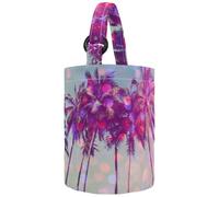 lcndlsoe Women's Bucket Handbag, Universe Galaxy Nebula Night Starry Sky in Rainbow Colors Canvas Tote Bag Purses Trendy Shoulder Bag