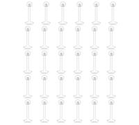 Lcolyoli 18G Clear Acrylic Lip Rings Monroe Labret Studs Piercing Jewelry Bioflex Ear Tragus Helix Earring Retainer 10mm Bar Length 3mm Screw Ball for Women Men
