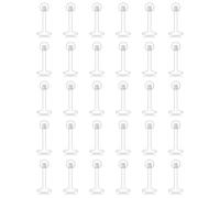 Lcolyoli 18G Clear Acrylic Lip Rings Monroe Labret Studs Piercing Jewelry Bioflex Ear Tragus Helix Earring Retainer 8mm Bar Length 3mm Screw Ball for Women Men