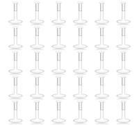 Lcolyoli 30PCS 18G Clear Nose Studs Push Top Piercing Retainers 2mm Flat & Ball Top Bioflex Lip Rings Labret Retainer for Women Men 7mm Bar Length