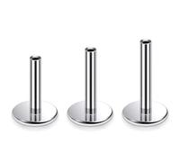 Lcolyoli G23 Titanium Flat Back Post Threadless Push Pin Post Only 3Pcs Mixed Sizes 6mm 7mm 8mm Replacement Labret Bars 16G 18G 20G for Nose Helix Tragus Cartilage Lip Piercing Jewelry, Metal