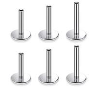 Lcolyoli G23 Titanium Flat Back Post Threadless Push Pin Post Only 6Pcs Mixed Sizes 6mm 7mm 8mm Replacement Labret Bars 20G for Nose Helix Tragus Cartilage Lip Piercing Jewelry