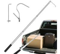 Lconvicely Bed Buddy Truck Tool - Adjustable 16-30 Inch Truck Cargo Grabber with Sturdy Steel Hook, Easy Install, Space-Saving Foldable Design, Perfect for Truck,RV, Boat & More (Curve Hook Set)