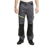Lee Cooper LCPNT246 Men's Hi-Vis Detail Stretch Holster Cargo Work Trouser Utility Pants, Grey/Black, 42W / 31L
