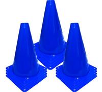 LCPQMZGH 12Pcs Plastic Traffic Cones Mini Sport Cones for Basketball Football Drills, Indoor Outdoor Games Activity Festive Events - 7 Inch Blue Plastic Cones