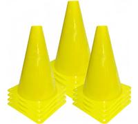 LCPQMZGH 12Pcs Plastic Traffic Cones Mini Sport Cones for Basketball Football Drills, Indoor Outdoor Games Activity Festive Events - 7 Inch Yellow Plastic Cones