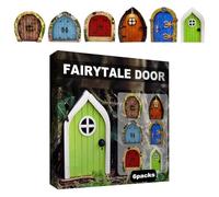 Lcpucc Set of 6 Fairy Garden Door Miniature Garden Decor Outdoor Garden Accessory for Gardens Gate Decoration in Yard Landscaping and Indoor Decor