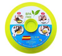 LCQI Turning Lid Frying Pans | Rotates Tortillas Lid | Ideal for Potato Tortilla | Large 29 cm | Anti-Splash Plastic Kitchen | Swivel Turner | Green