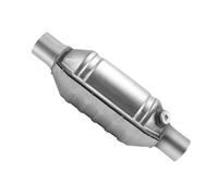 LCQSYE Car Catalytic Converters AU16-Inlet/Outlet Universal Catalytic Converter, With O2 Port & Heat Shield 53004 Car Stainless Steel