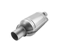LCQSYE Car Catalytic Converters Portable Inlet/Outlet Universal Catalytic Converter, With O2 Port & Heat Shield 53004 Car Stainless Steel