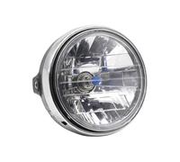 LCQSYE Motorcycle Headlight FIt For Honda CB900 CB400 CB750 CB1300 CB1100Motorcycle Retro Clear Lens Beam Round Headlight Front Headlampac LED Motorcycle Headlights(1Pcs Silver)