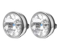 LCQSYE Motorcycle Headlight FIt For Honda CB900 CB400 CB750 CB1300 CB1100Motorcycle Retro Clear Lens Beam Round Headlight Front Headlampac LED Motorcycle Headlights(2Pcs)