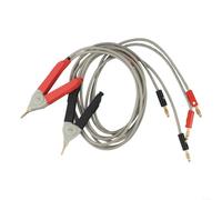 LCR Meter Test Cable Terminal Kelvin Clip Wires with Banana, 33.5 Inch Gold-Plated Leads for Power Testing & Circuit Connection, Compatible with Various Instruments