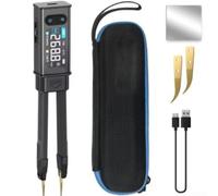 LCR-ST2 Digital LCR ESR Clamp Meter For SMD Test With Adjustable Frequency Scan, 1.47" HD Screen, 300MAh, Type C Charge, Black(LCR-ST2 Standard)