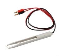 LCR Test Leads Four Wire, 4mm Standard Interface Test Clips for SMD Components, Gold-Plated Miniature ature Chucks for LCZ Digital Bridge, Stable Clamping, 80.5cm