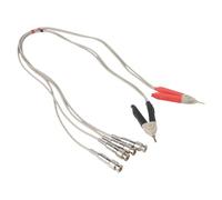 LCR Test Wire Probe Clip with Banana Connectors, 4-Terminal for Power and Component Testing, Digital Bridge Technology, Black+Red