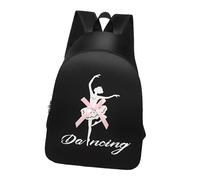LCSVCCXA Beautiful and Casual Classical Dance Backpack, Ideal for Gymnastics and Latin Dance, Black