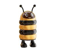 LCSVCCXA Bee-Shaped Trash Can, Cute Bee Bin with Lid, Small Bedroom Bathroom Garbage Can, Novelty Storage Bucket for Kitchen, Hotel, Home Decor