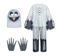 LCSVCCXA Halloween Costume Kids Owl Cosplay Set Animal Disguise Top Pants Hood Gloves Polyester Comfortable Practical Suitable for Shows Parties, 150