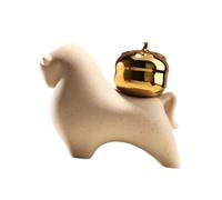 LCSVCCXA Horse Miniature Ceramic Statue Creative Animal Ornament Modern Decorative Craft with Symbolic Meaning Suitable for Table Shelf Bookshelf, Multi, Style D