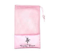 LCSVCCXA Mesh Pointe Shoe Carrying Case, Lightweight Organizer with Drawstring for The Gym, Pink