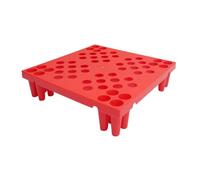 LCSVCCXA Multipurpose Warehouse Floor Storage Pallet, Water-Resistant Stackable Breathable PP Floor Storage Pad, Suitable for Cellar, Garage, Restaurant, Red