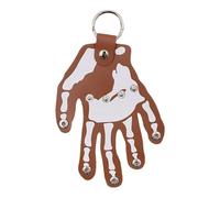 LCSVCCXA Original Handmade Keychain with Purse Shape Pendant in PU Leather and Metal for Key Decoration Ideal for Gifts and Accessories, Brown