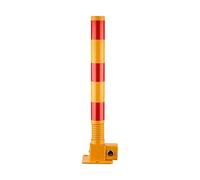 LCSVCCXA Parking Bollard Post Obstacle Spring with Metal Post Vehicle Access Control Iron Barrier, Red Orange