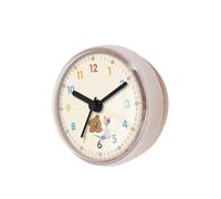 LCSVCCXA Round Silent Wall Clock, Waterproof with Suction Cup, Anti-fog, Compact Decoration, Suitable for Bathroom, Office, Kitchen, Children's Room, DPL1156A white