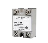 LCTC 10PCS Solid State Relay SSR 10A 25A 40A 50A 60A 80A 100A DC To DC AC To AC DC To AC Single Phase Relay 24-380VAC 1Pcs(AA(AC-AC),10PCS SSR-80A)