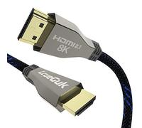 LcueGuk 8K HDMI 2.1 Cable, 48Gbps Ultra High Speed Cord, Nylon Braided HDMI Cord, Support 8K 60Hz 4K 120Hz 144Hz, Dolby Vision HDR10, eARC, Compatible with UHD TV/Blu-ray/PS5 Xbox Projector-2 Meter