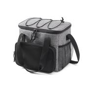 LCUHAVA Cool Bag Small 13L Foldable Cool Bags Picnic Bag Cold Keep Cold, Waterproof Peva Material, Ideal for Barbecues, Beaches, Offices and Picnics, Grey